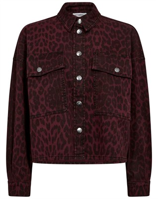 Leo CC Denim Crop Hemd - Winered